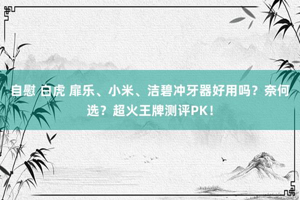 自慰 白虎 扉乐、小米、洁碧冲牙器好用吗？奈何选？超火王牌测评PK！